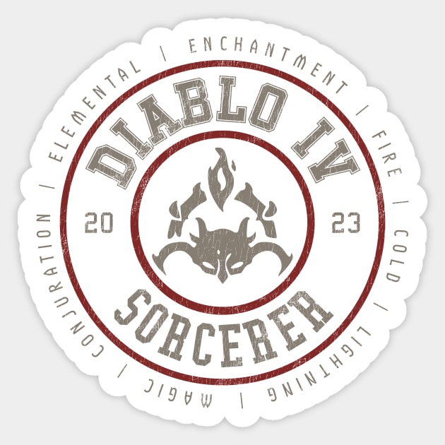 Diablo IV Sorcerer Sticker by StebopDesigns